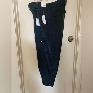 Robert Rodriguez Black Satin Cargo Pants